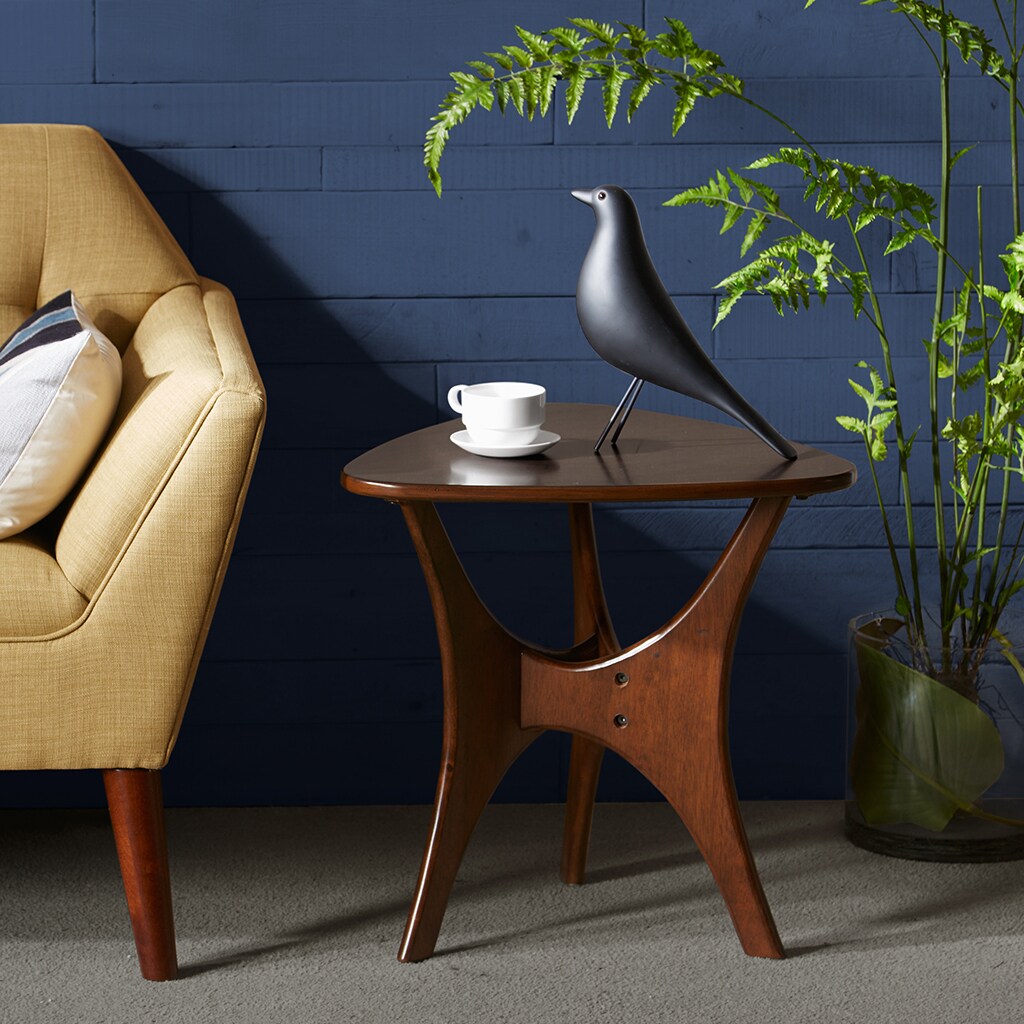 Gracie Mills   Triangle Wood End Table