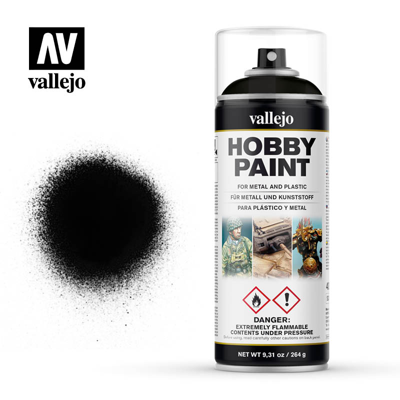 Vallejo Vallejo VA28012 Vallejo Primer Premium Black color Aerosol