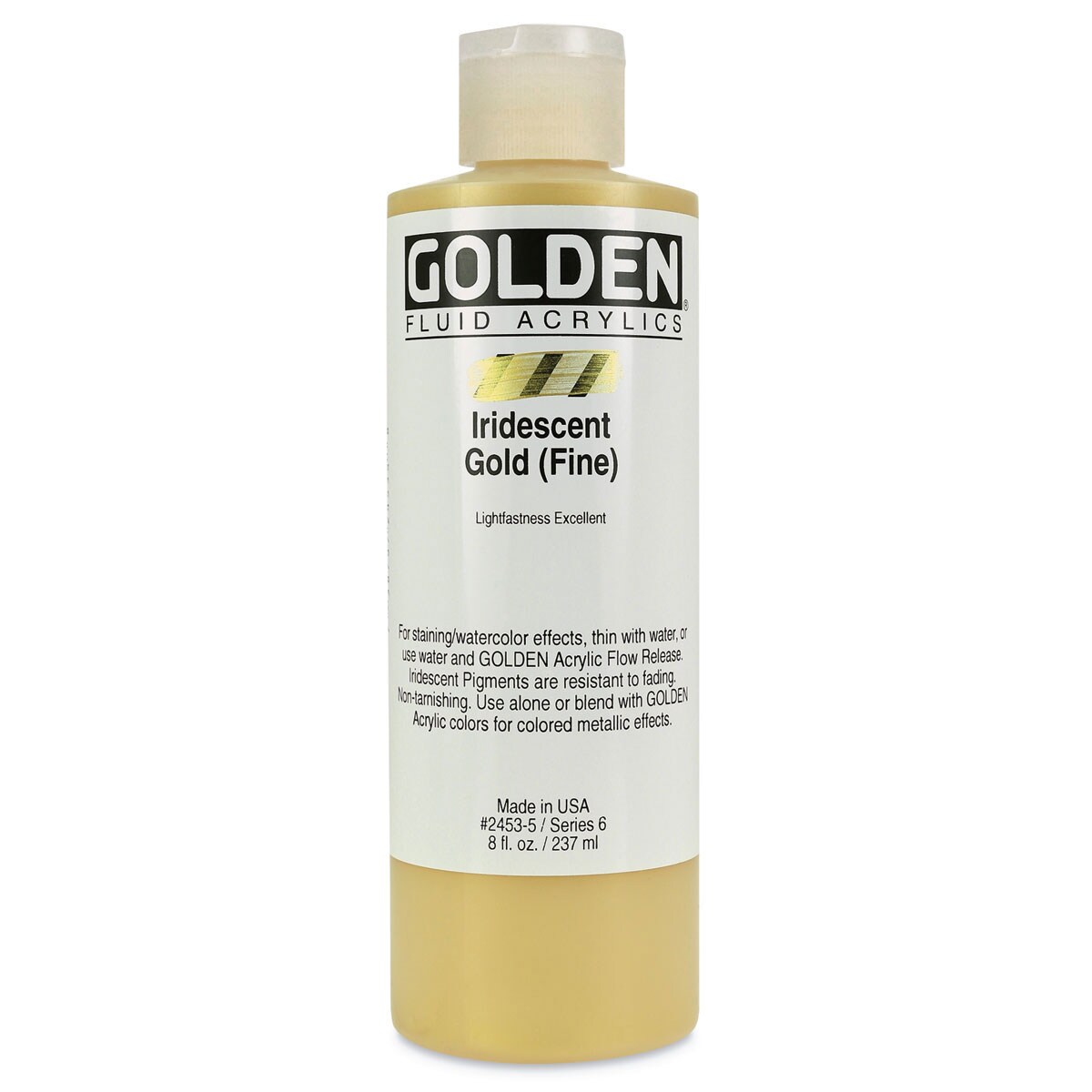 Golden Fluid Acrylics Iridescent Gold (Fine), 8 oz bottle Michaels