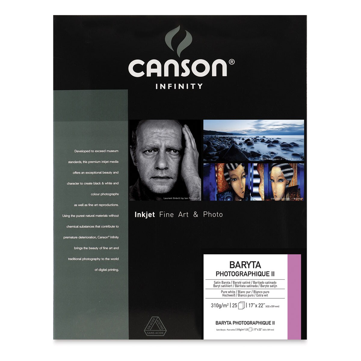 Canson Infinity Baryta Photographique II Inkjet Paper - 17&#x22; x 22&#x22;, 25 Sheets