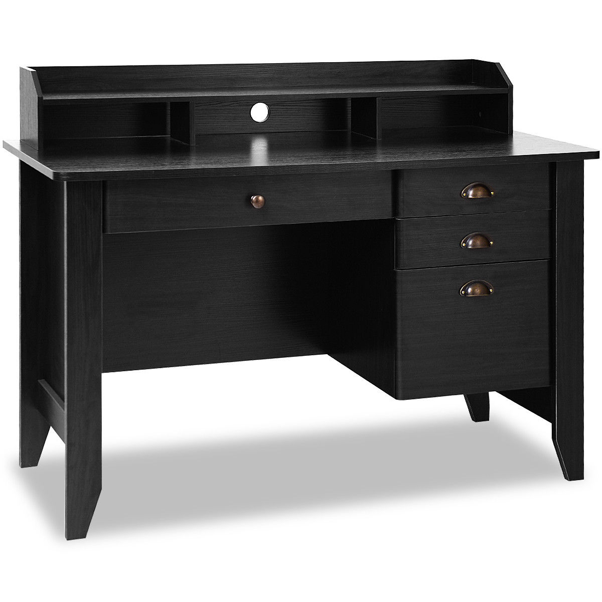 Costway Computer Desk PC Laptop Writing Table Workstation Student Study Furniture Black