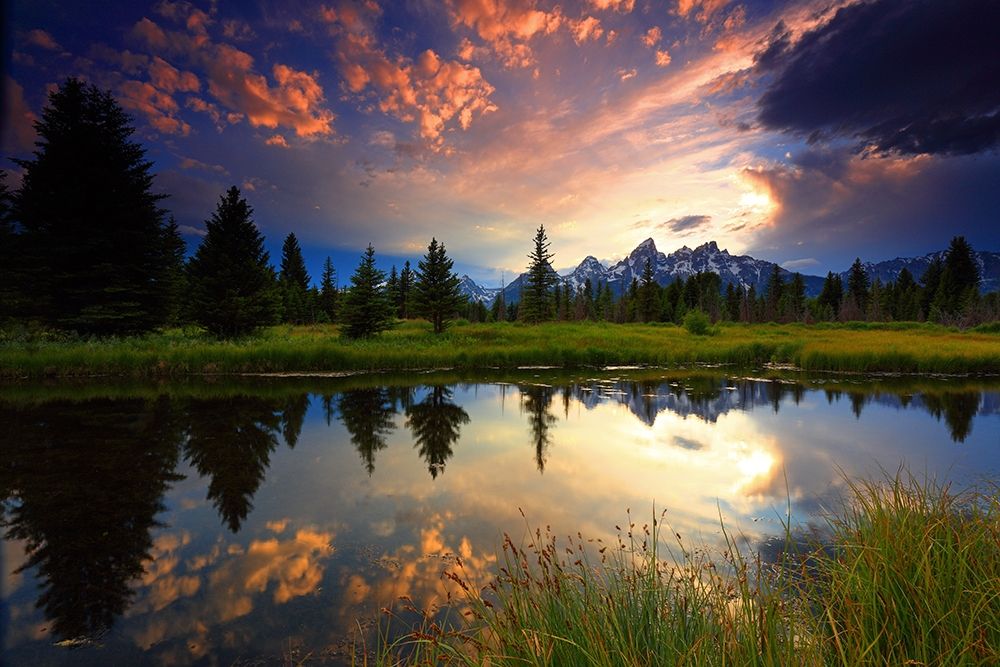 Sunset Grand Tetons, WY Poster Print by Randall J. Hodges - Item # VARPDXH1562D