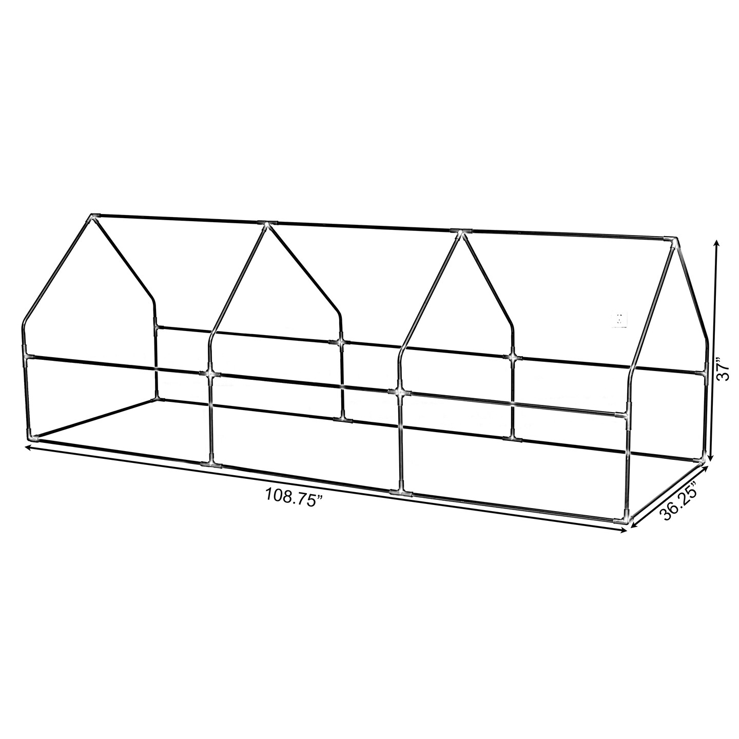 Green Outdoor Waterproof Portable Plant Greenhouse with 2 Clear Zippered Windows