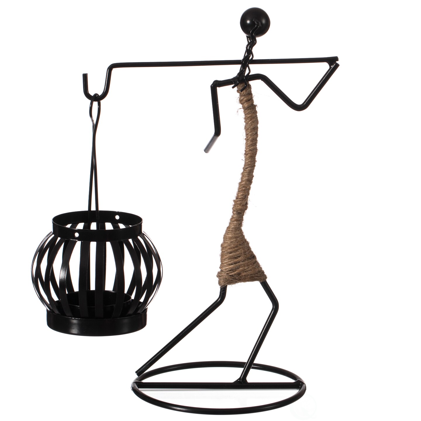 Wire Figure Candle Holder Decorative Modern Tea Light Lantern Tabletop Centerpiece Candle Stand