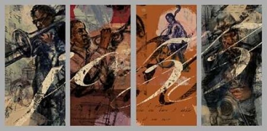 JAZZ - 4 panel Poster Print by Eric Yang - Item # VARPDXEY19959