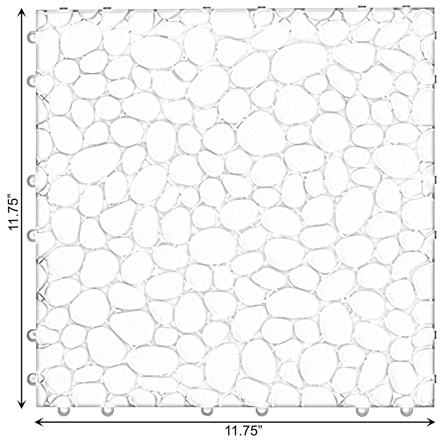 Interlocking Cobbled Stone Look Garden Pathway Tiles, Decorative Floor Grass Pavers Anti- Slip Mat, 5 pack