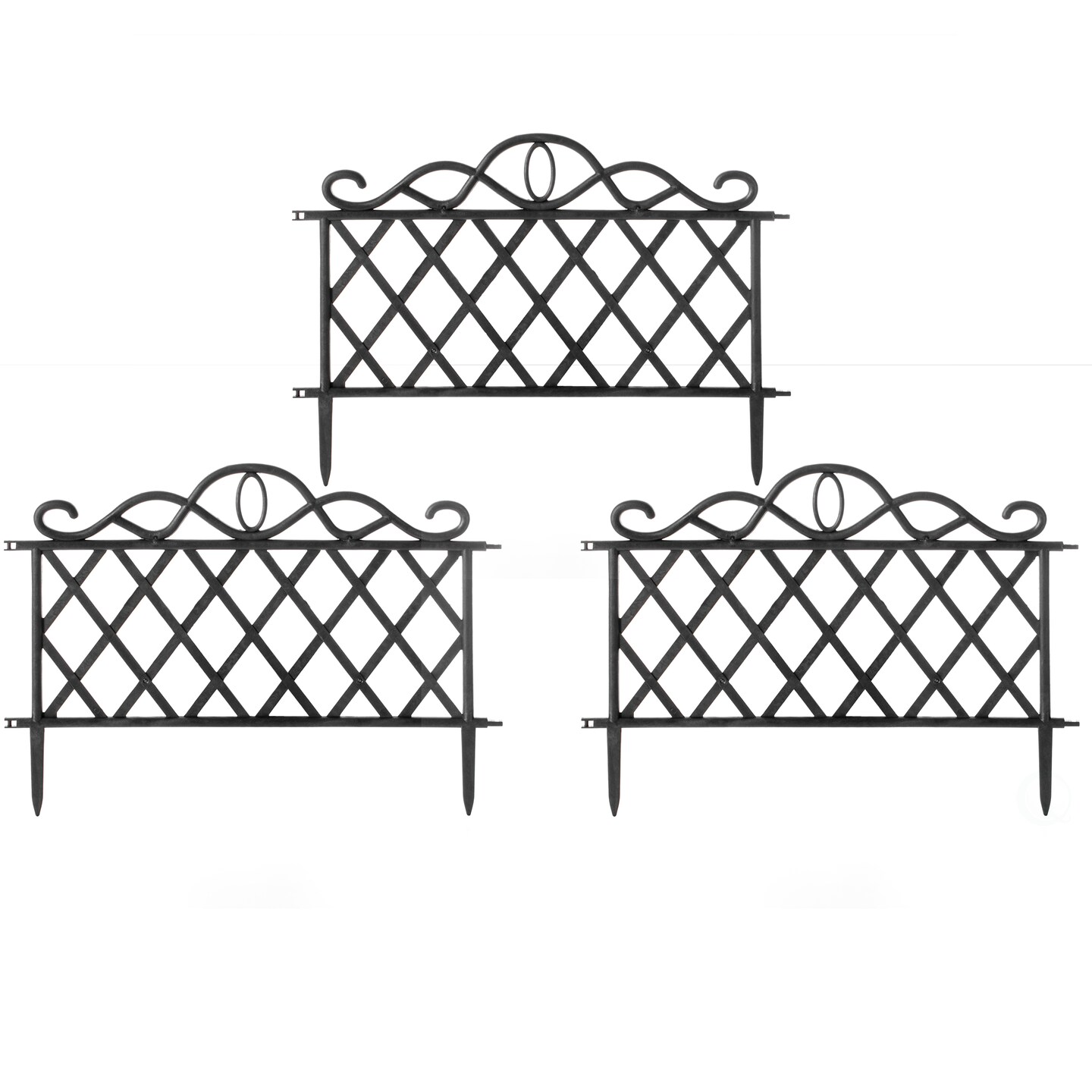 Plastic Garden Edging Border Fence, Flower Bed Barrier, Set of 3 | Michaels