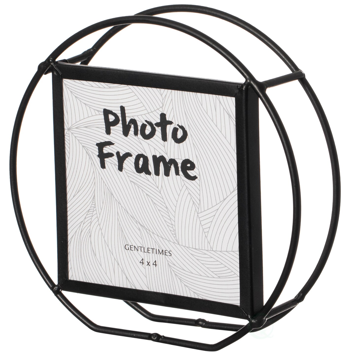 Modern Circle Shape Black Metal Decor Photo Frame for Tabletop Display