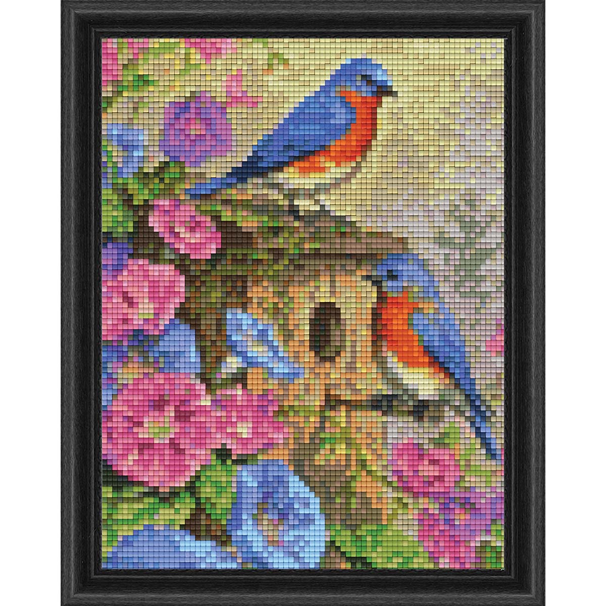 PixelHobby Spring Birds Kit &#x26; Frame Mosaic Art Kit