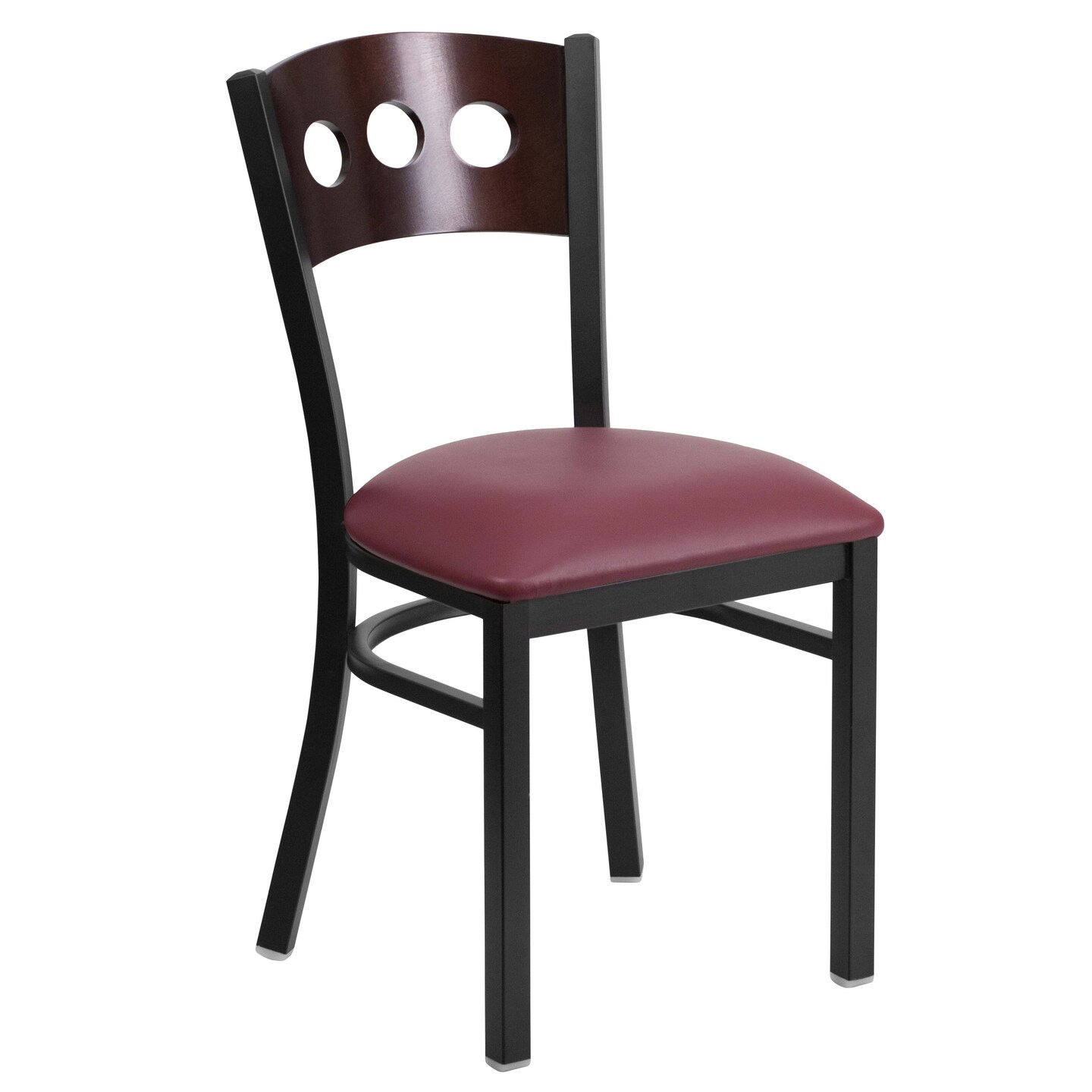 Emma and Oliver Decorative 3 Circle Back Metal Restaurant Dining Chair