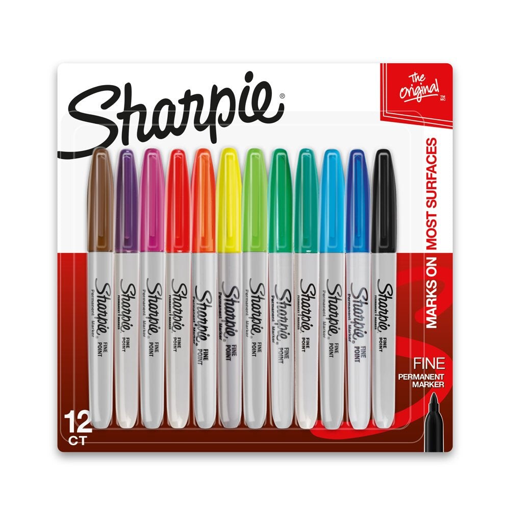 Sharpie - Permanent Marker, Fine, Assorted Colors , 24 Count – My Kosher  Cart