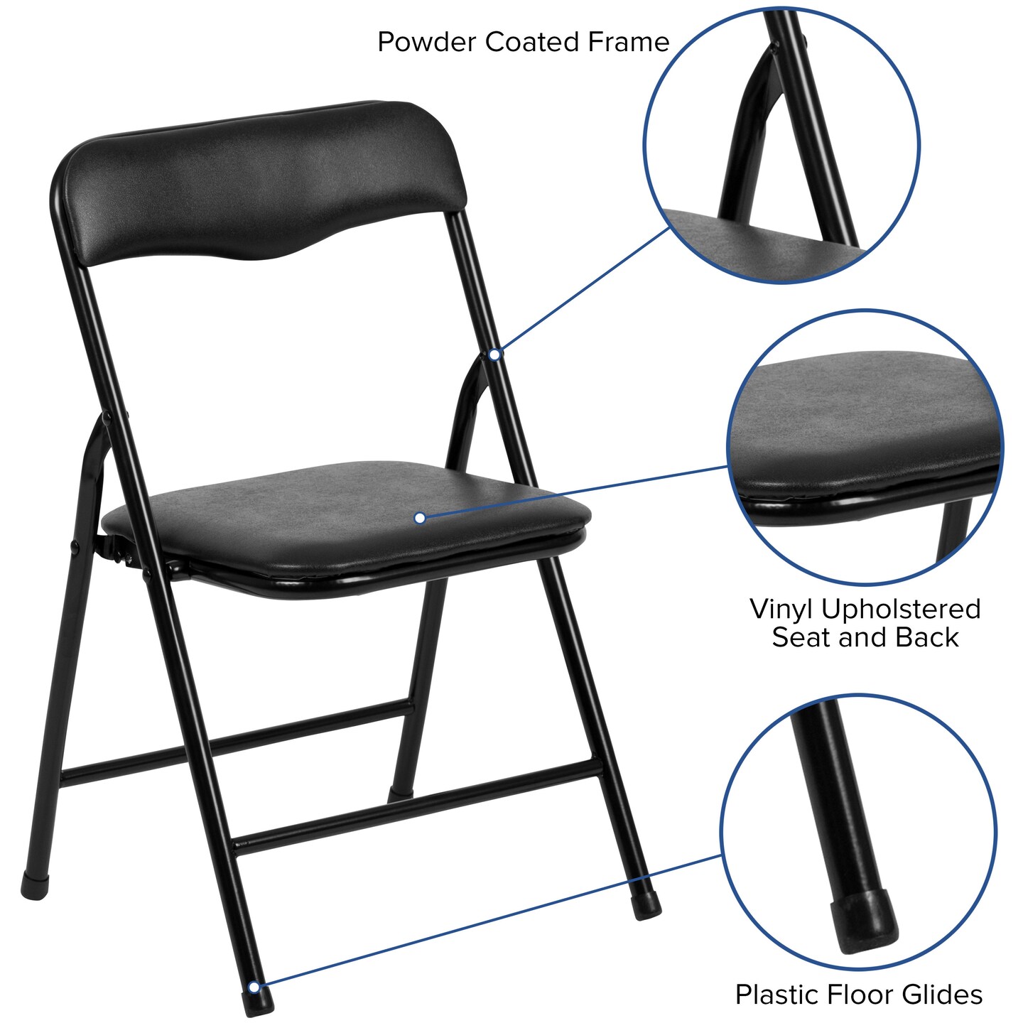 Emma and Oliver Kids 3 Piece Folding Table and Chair Set - Kids Activity Table Set
