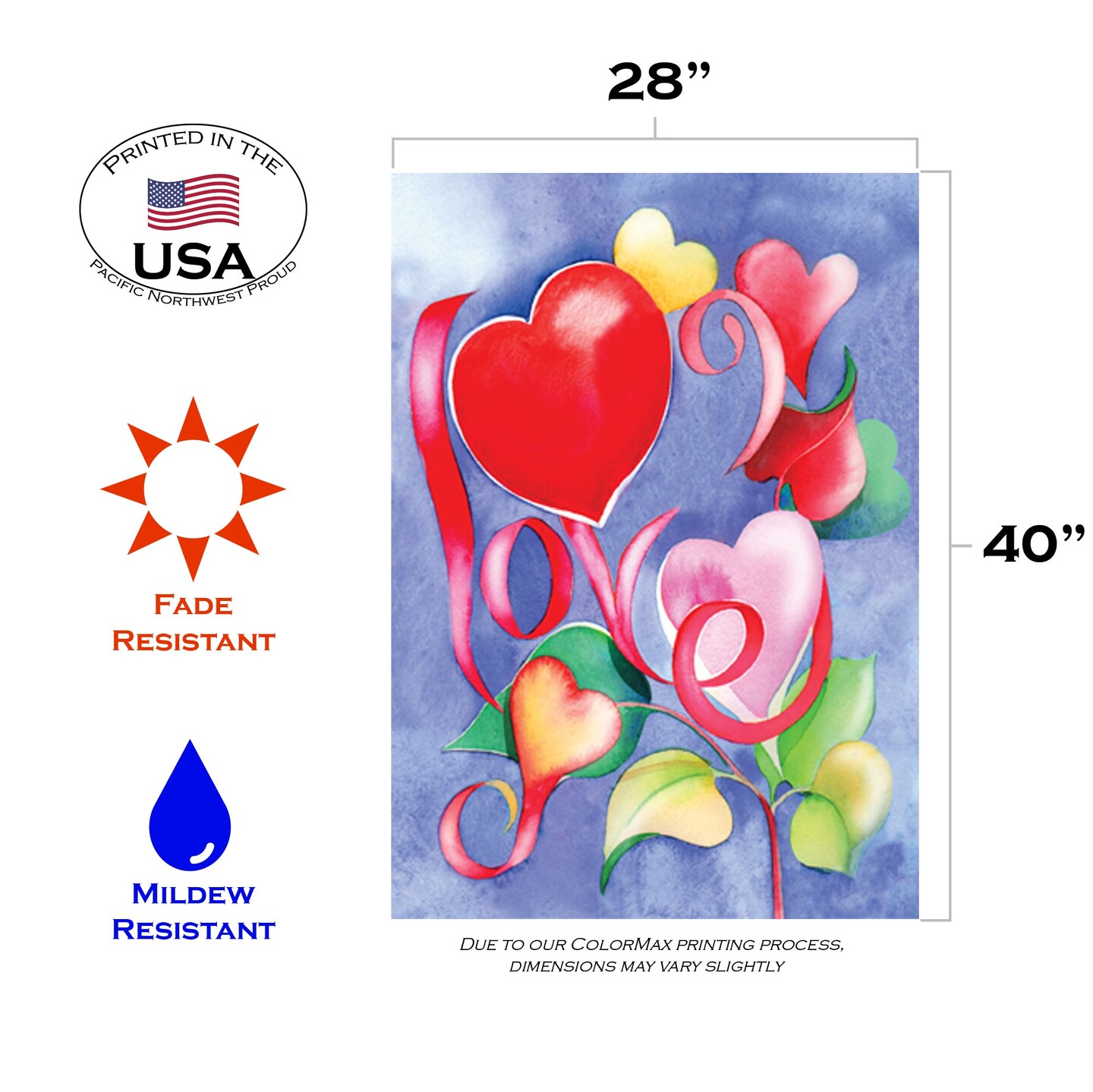 Love Decorative Valentine Flag