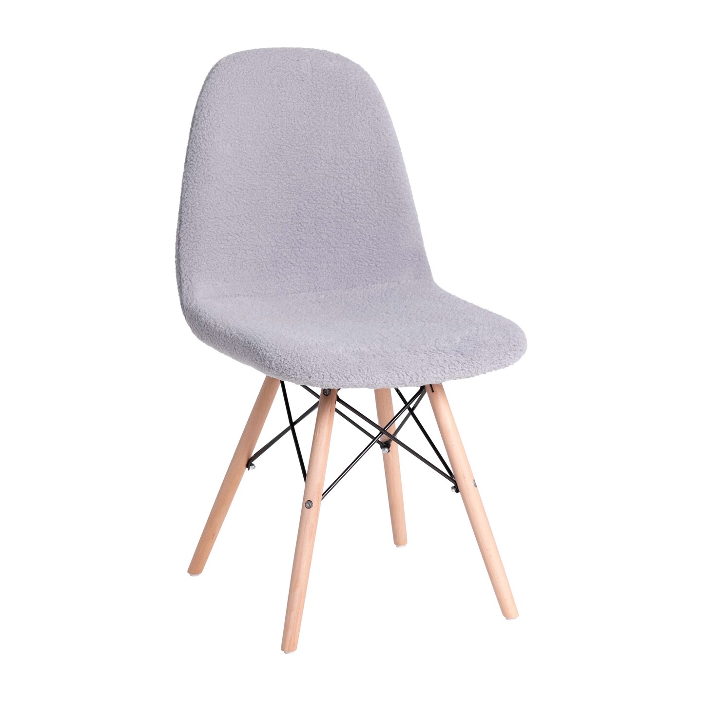 Merrick Lane Lyon Faux Shearling Accent Chair, Modern Accent Chair For Bedroom, Entryway, and Living Room