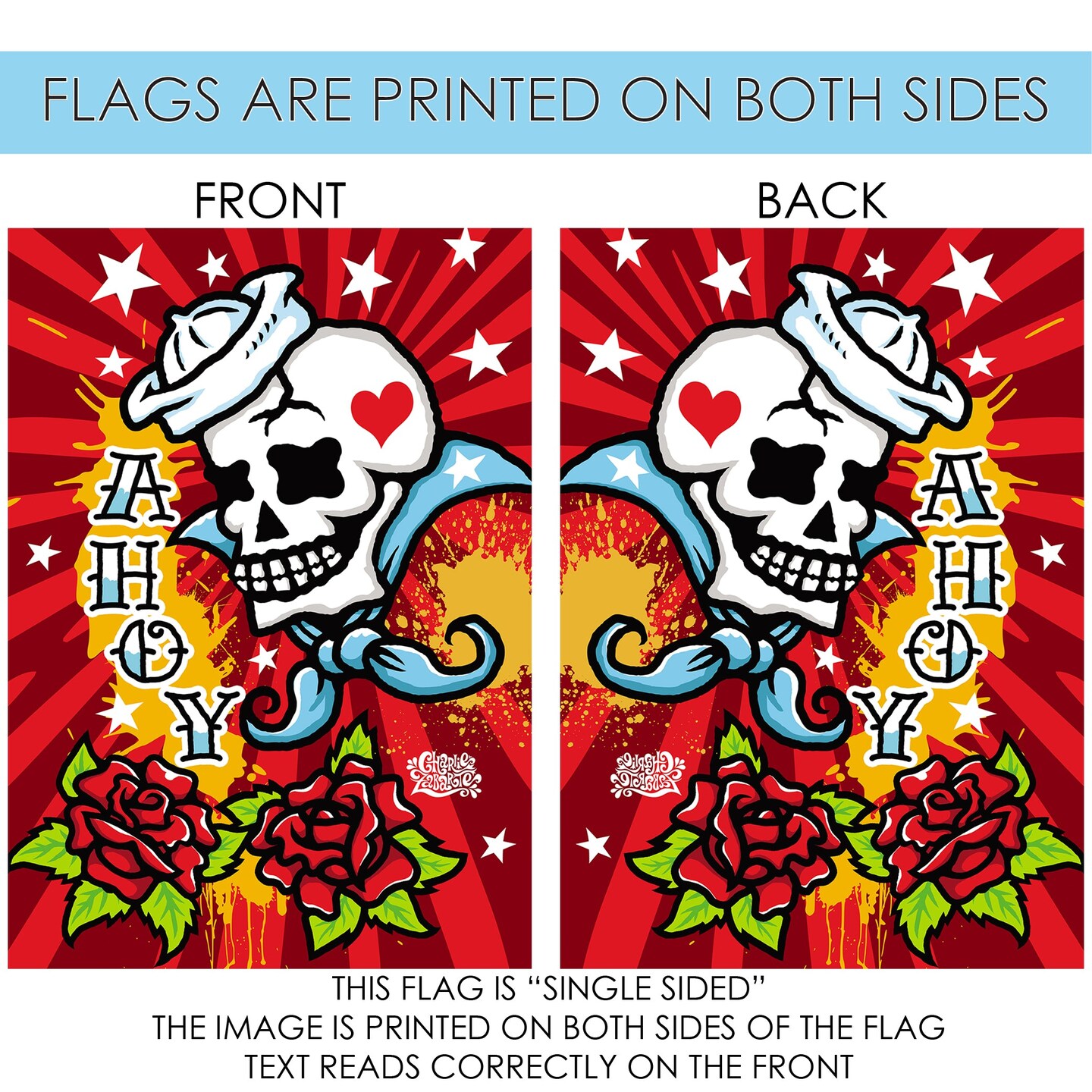 Sailor Skull Decorative Skull Flag