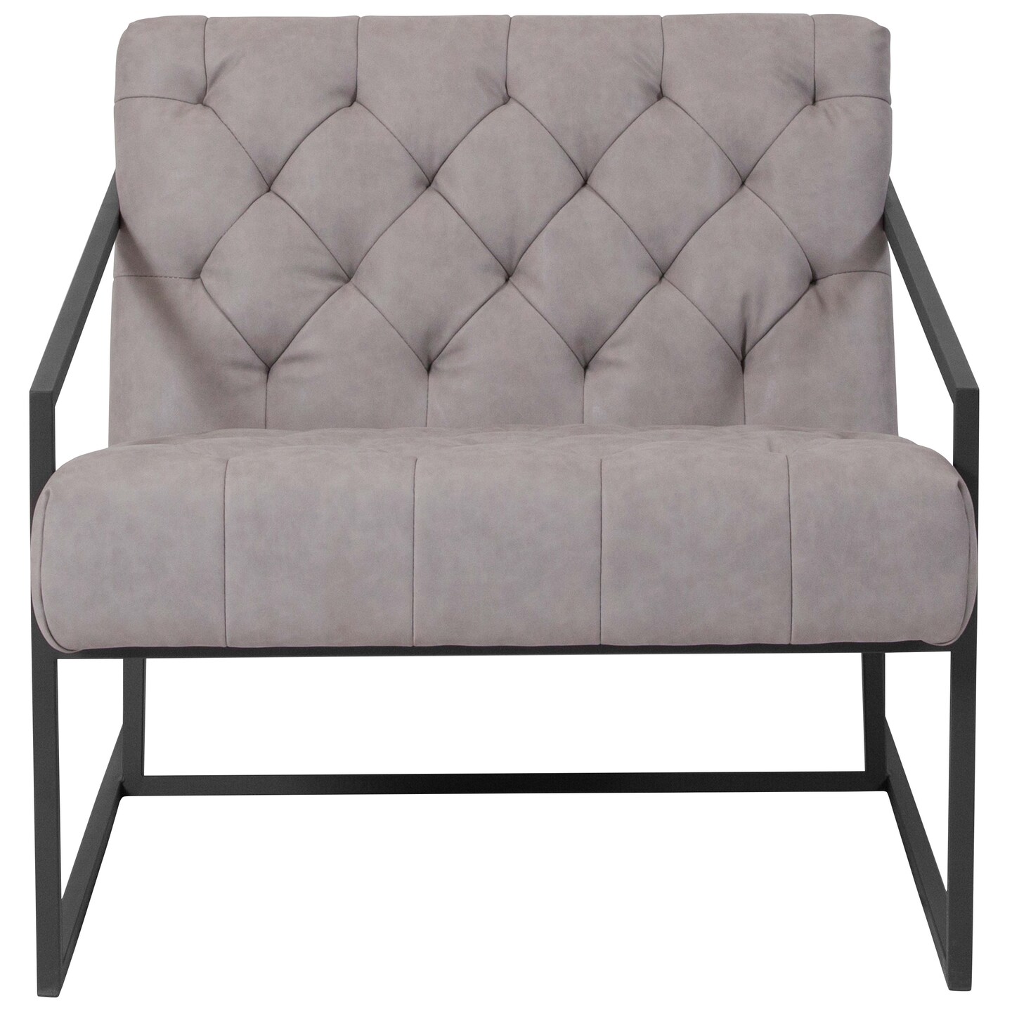 Merrick Lane Vienna Modern Lounge Chair With Tufted Seating And Metal Frame