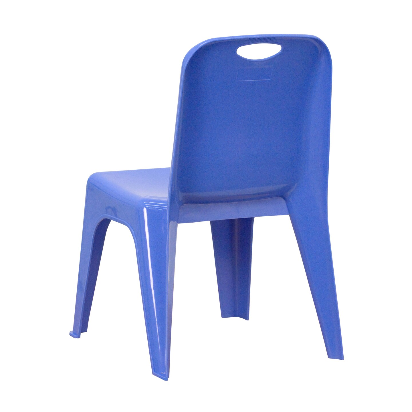 Emma and Oliver 2 Pack Plastic Stackable School Chair with Carrying Handle and 11&#x22;H Seat