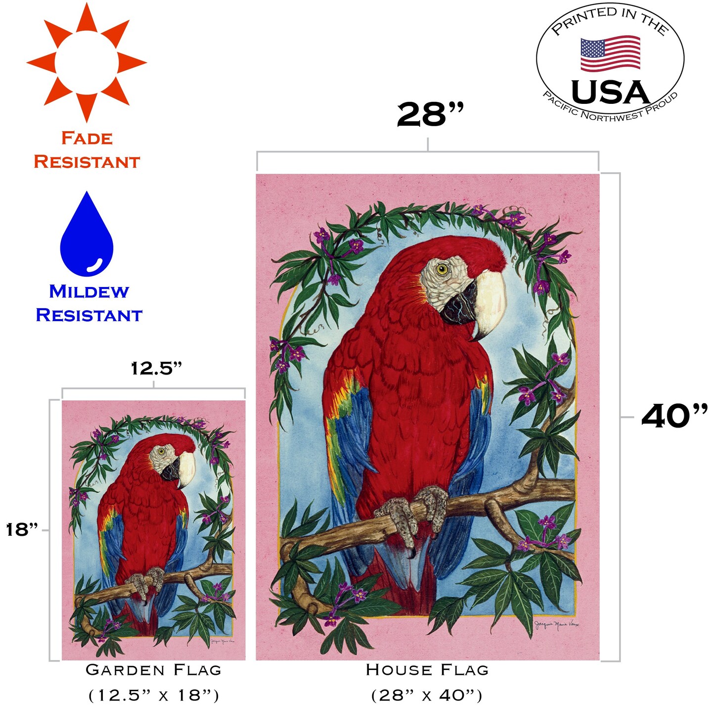 Parrot Perch Decorative Bird Flag