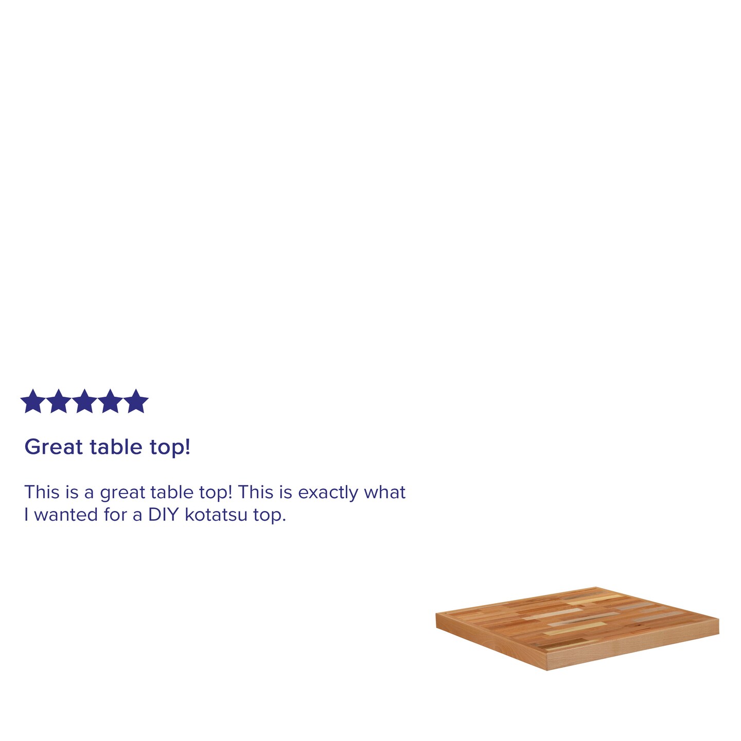 Emma and Oliver Square Butcher Block Style Table Top - Restaurant Table Top