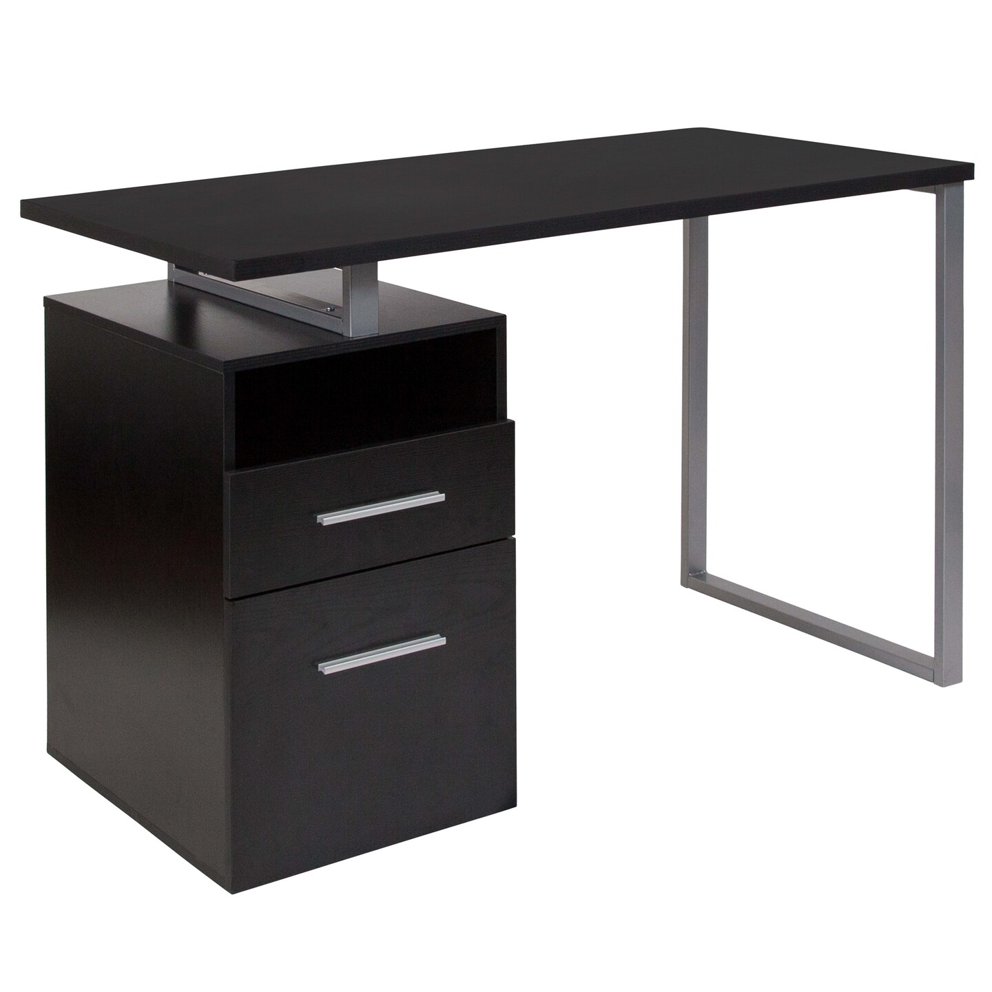 Emma and Oliver Desk with Two Drawers and Metal Frame