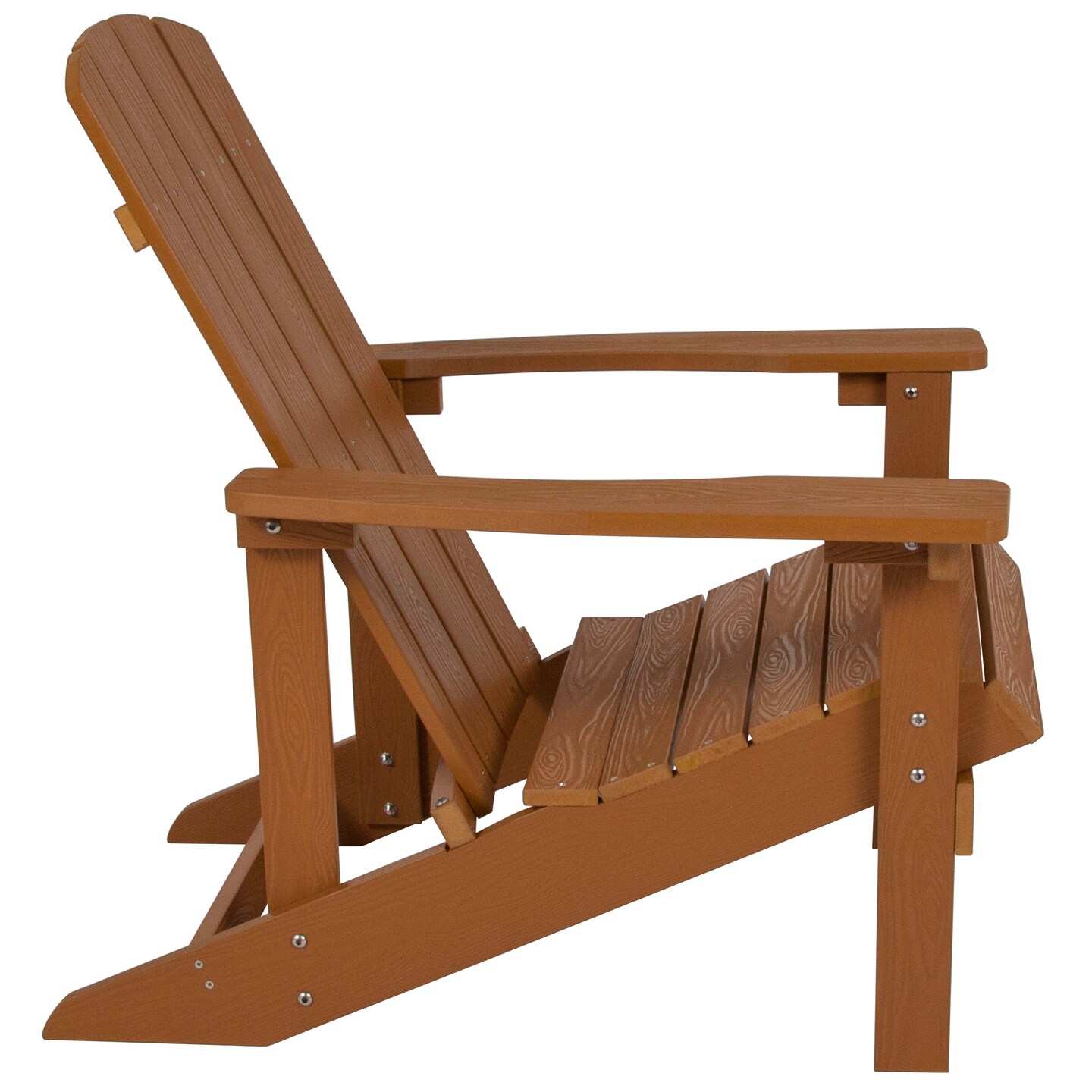 Emma and Oliver 2 Pack Outdoor All-Weather Poly Resin Wood Adirondack Chairs