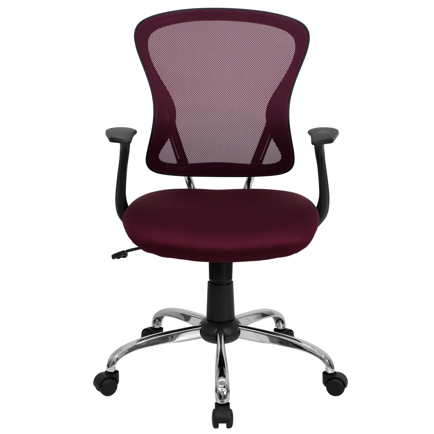 Emma and Oliver Mid-Back Mesh Swivel Task Office Chair with Chrome Base and Arms