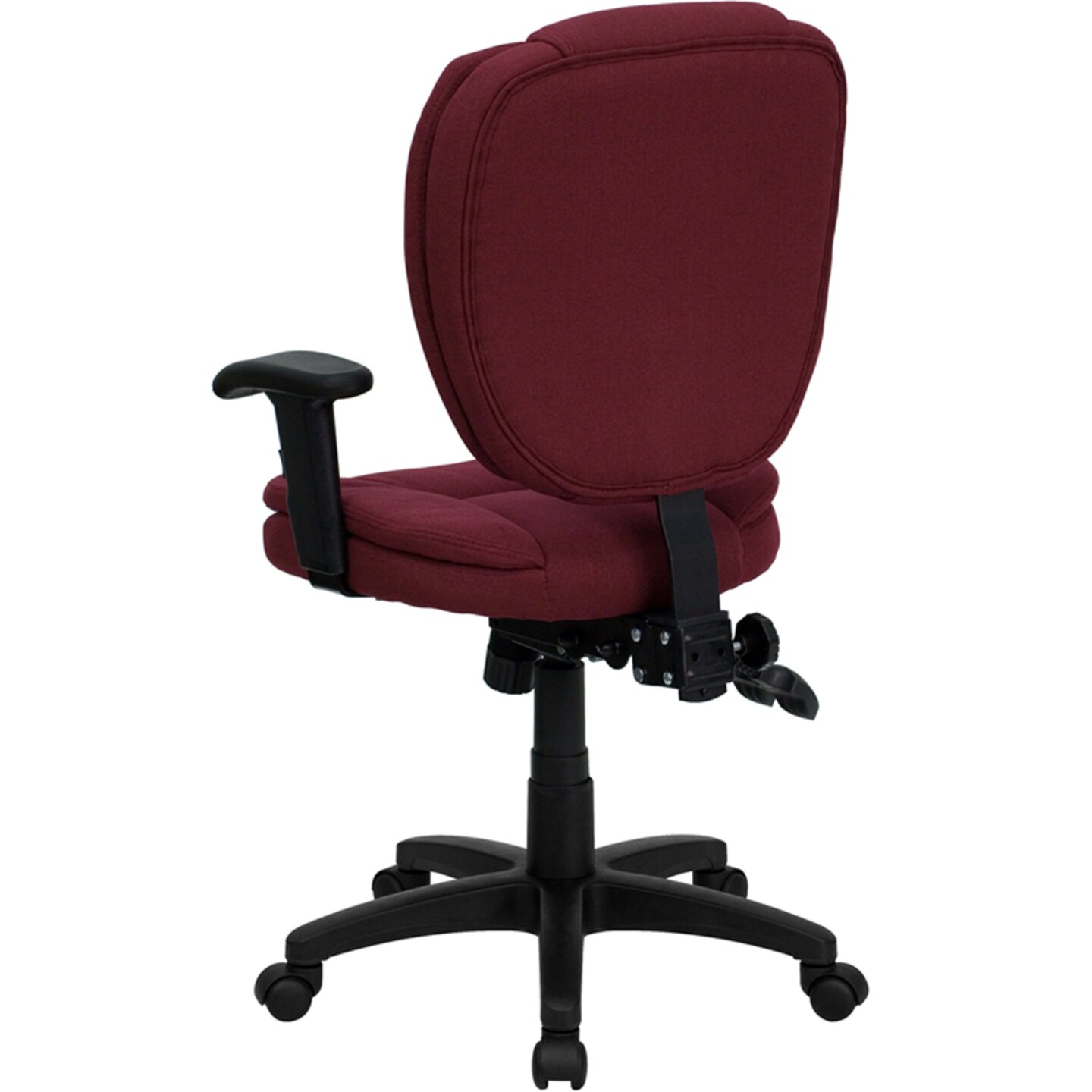 Emma and Oliver Mid-Back Multifunction Pillow Top Swivel Ergonomic Task Office Chair with Arms