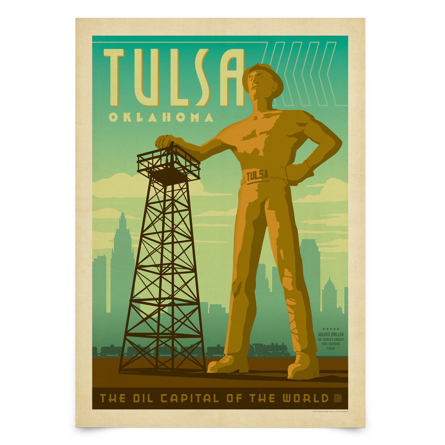 Asa Tulsa Oilman by Anderson Design Group Poster Art Print ...