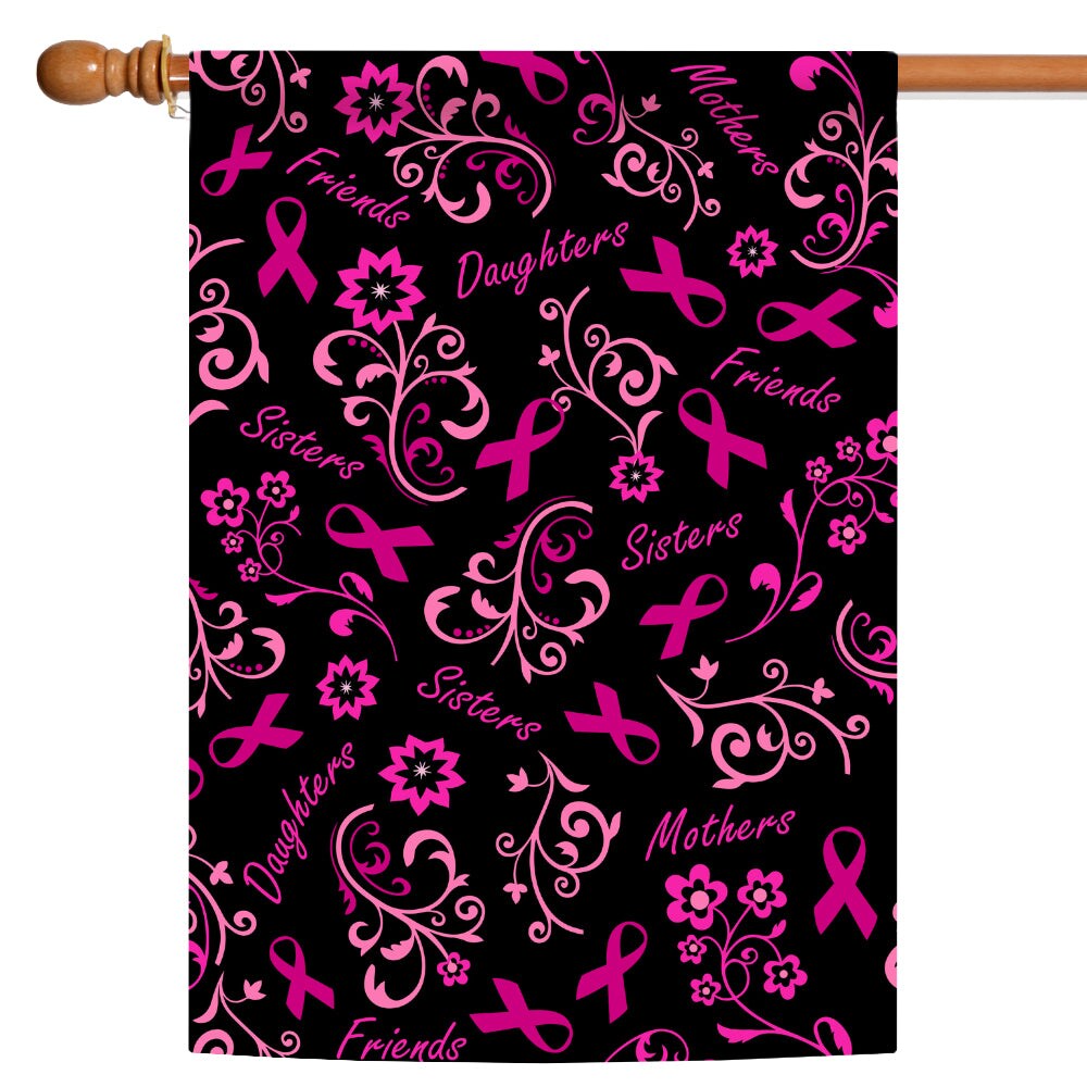 Pink Ribbon Collage Decorative Breast Cancer Flag | Michaels