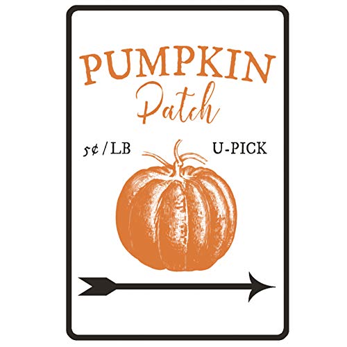 New Metal Sign Aluminum Sign Pumpkin Patch Sign Decor Easter Lover Fall Sign for Outdoor &#x26; Indoor 12&#x22; x 8&#x22;