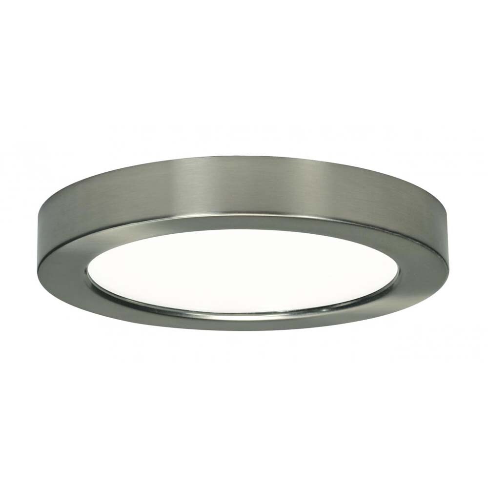 13.5w 7-in Flush Mount LED Fixture 3000K Round Shape Brushed Nickel ...