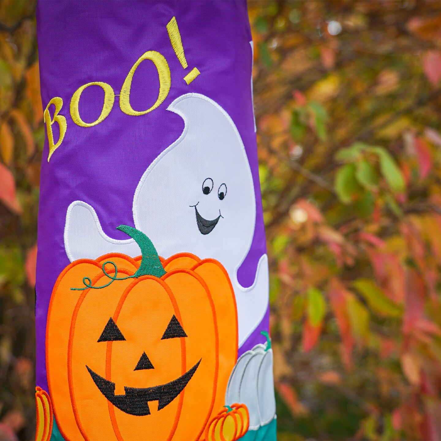 In the Breeze 5056 Boo Halloween 40 Inch Windsock - Hanging Halloween Decoration - Outdoor Holiday D&#xE9;cor