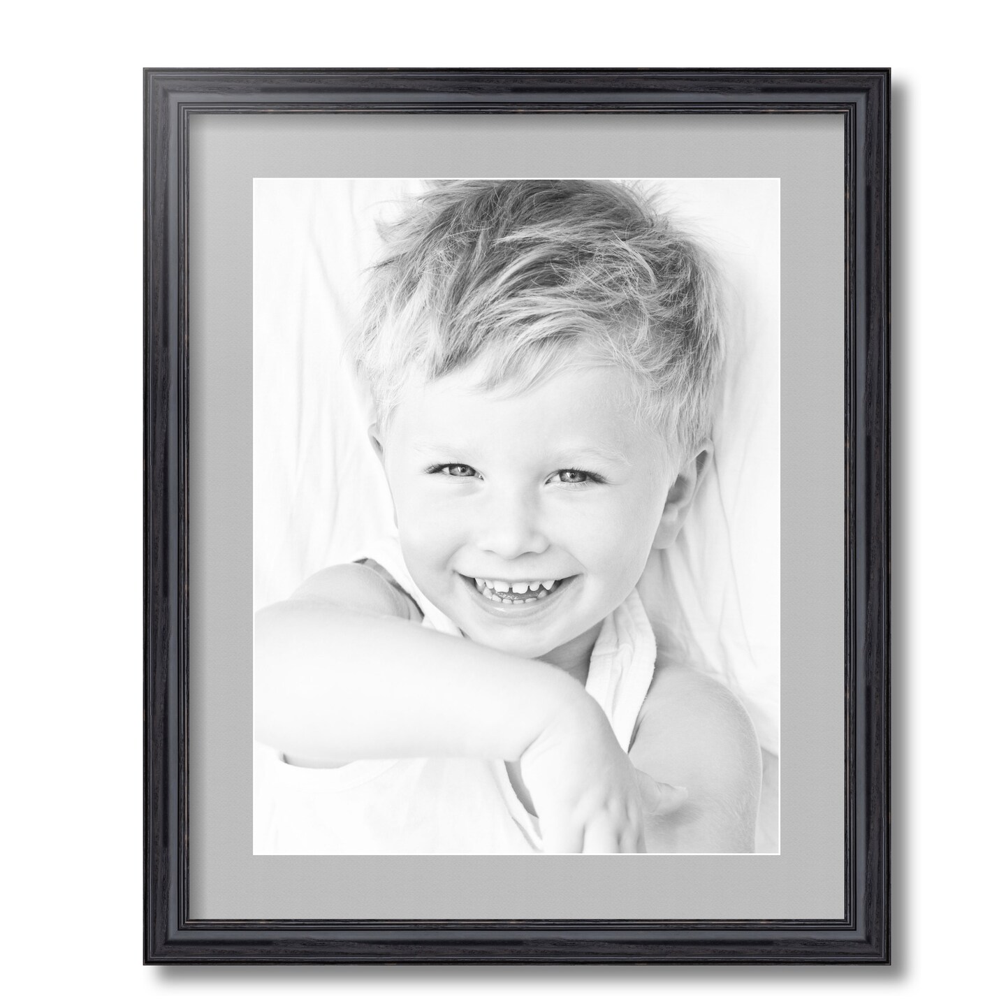 ArtToFrames 18x22&#x22; Matted Picture Frame with 14x18&#x22; Single Mat Photo Opening Framed in 1.25&#x22; Black and 2&#x22; Mat (FWM-4083-18x22)