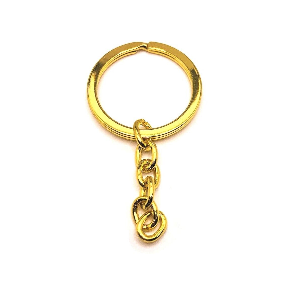4, 20 or 50 Pieces: Gold Split Ring Key Chain Starter Base