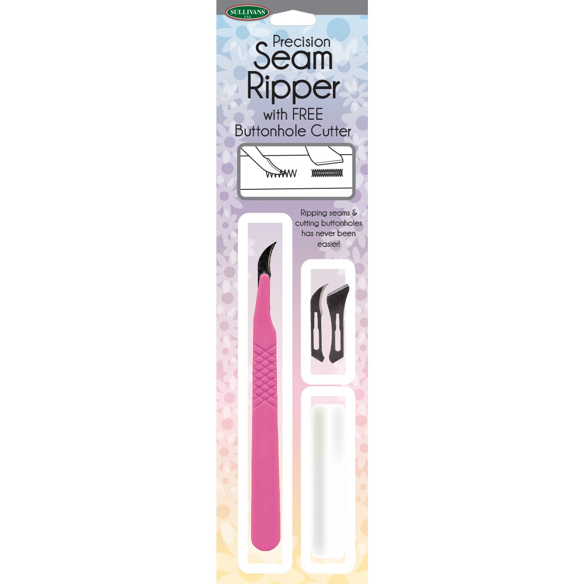 Sullivans Precision Seam Ripper With Free Buttonhole Cutter