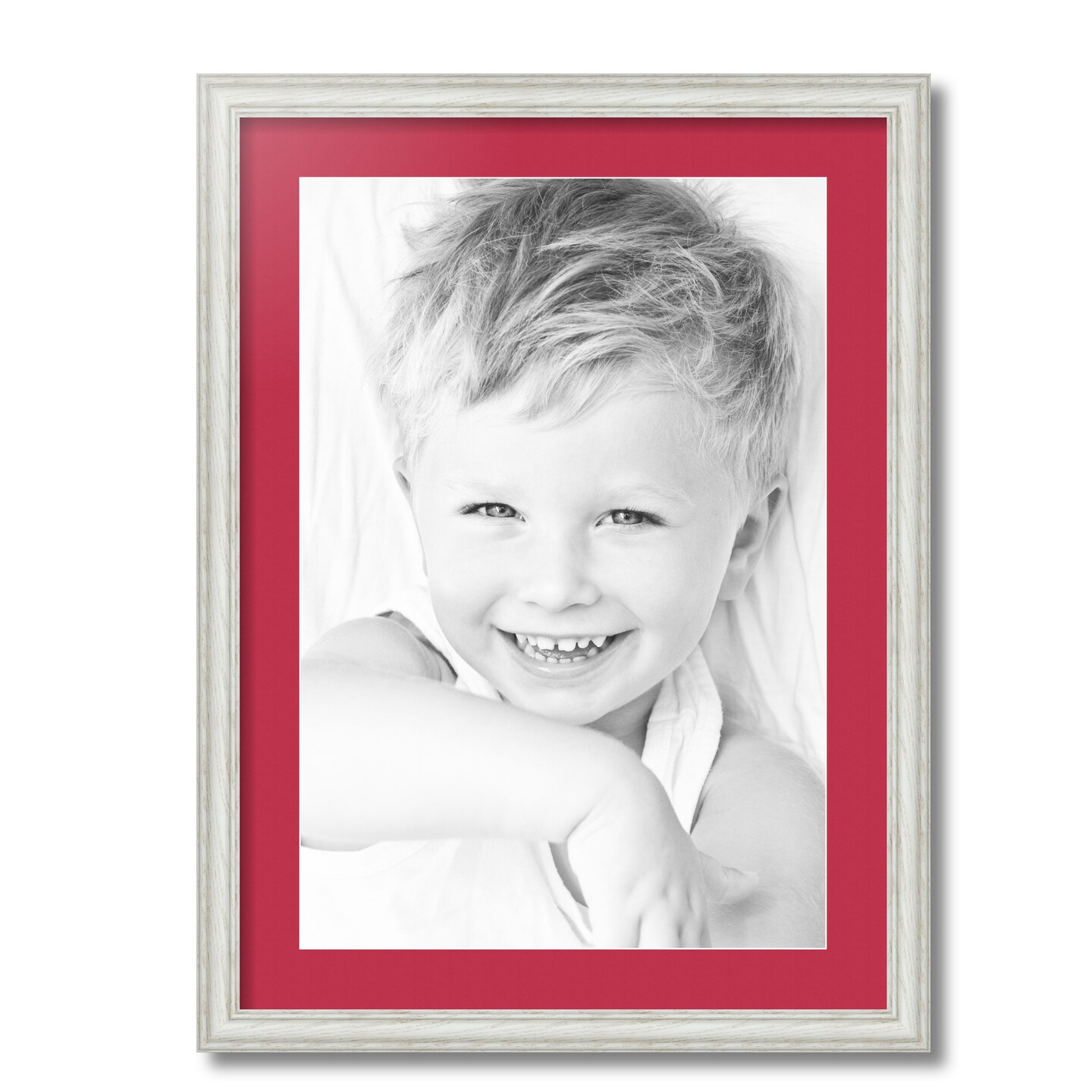 ArtToFrames 19x26&#x22; Matted Picture Frame with 15x22&#x22; Single Mat Photo Opening Framed in 1.25&#x22; White and 2&#x22; Mat (FWM-4098-19x26)