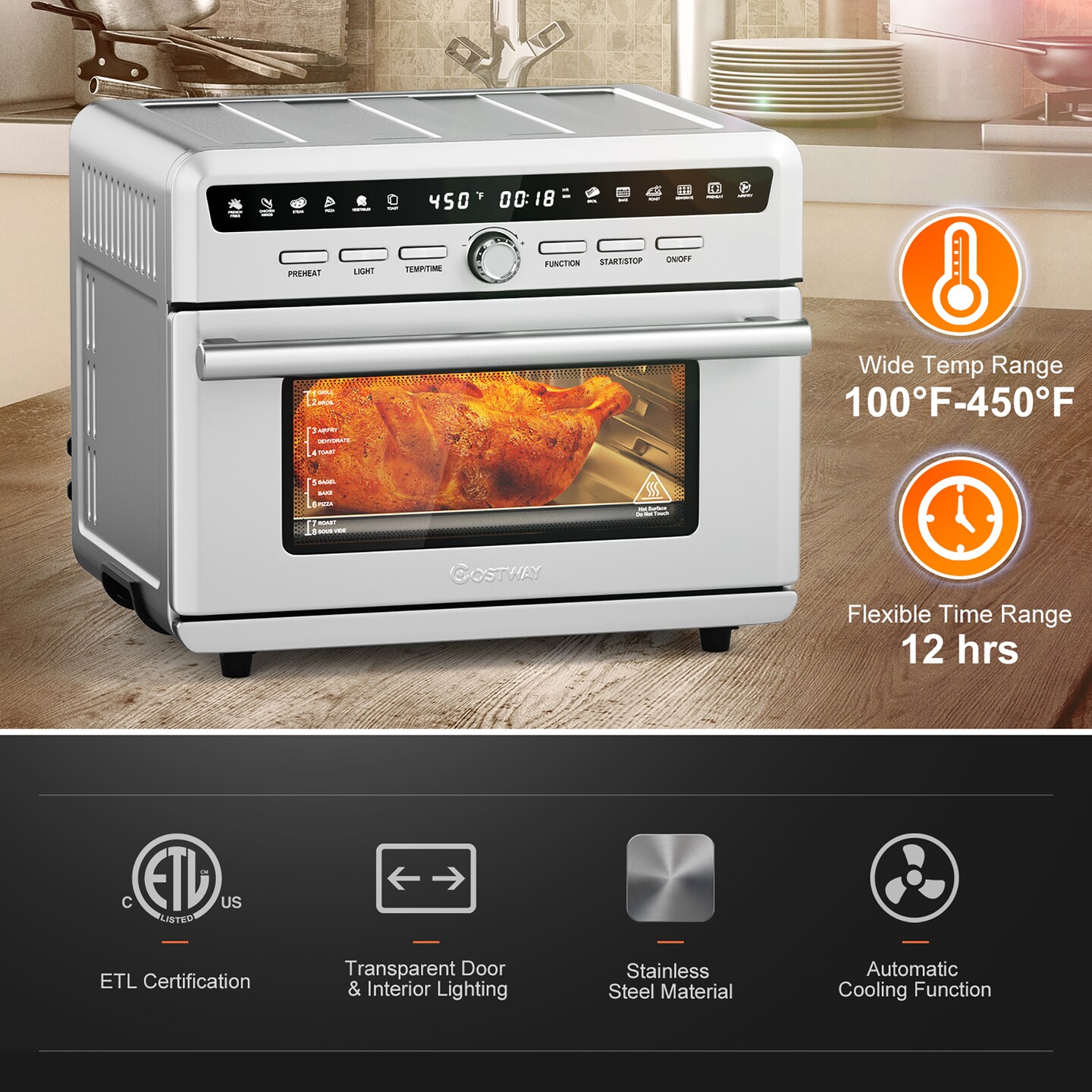 Costway Air Fryer Convection Toaster Oven Costway