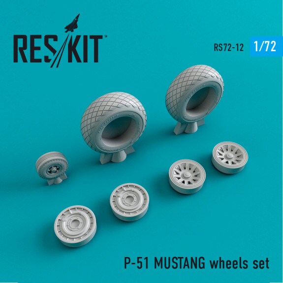 Reskit  1/72 Reskit North American P-51 MUSTANG wheels set (1/72) Detail Part