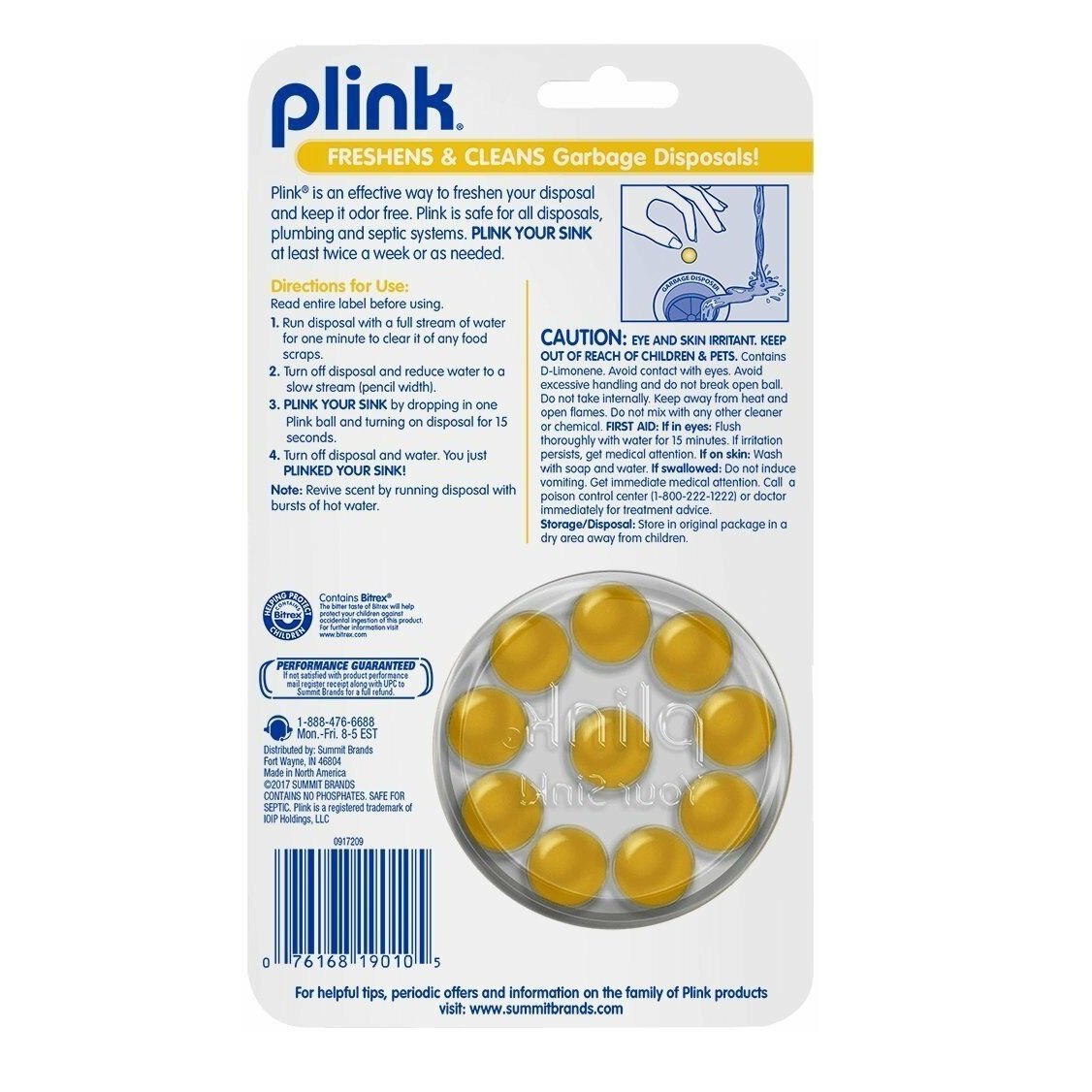 Plink Garbage Disposal Cleaner & Disposer Deodorizer 40 Lemon Treatment Pack and Plink Fizzy Drain Cleaner 6 Treatment Pack Combo