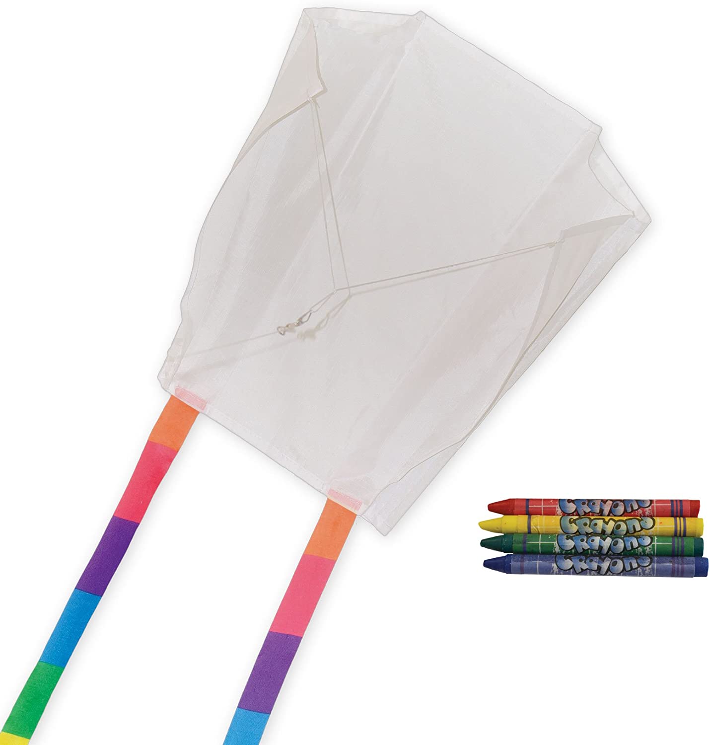 In the Breeze Coloring Sled 18 Inch Kite - 50 Piece Party Pack -Single Line Kite-Includes Crayons, Kite Line and Bag-Creative Fun for Kids and Adults