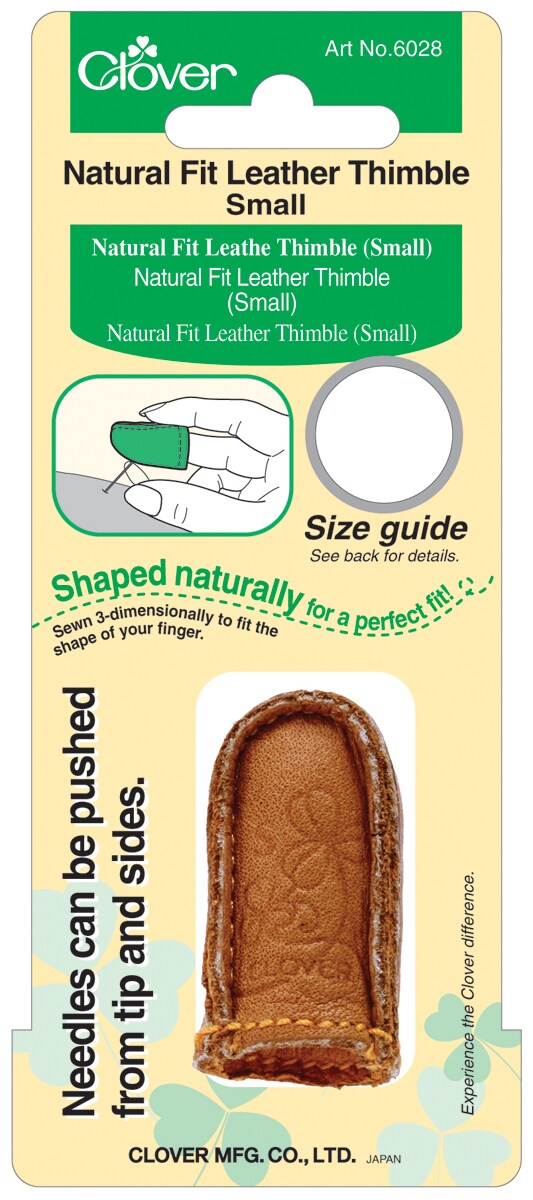 Clover Natural Fit Leather Thimble-Small
