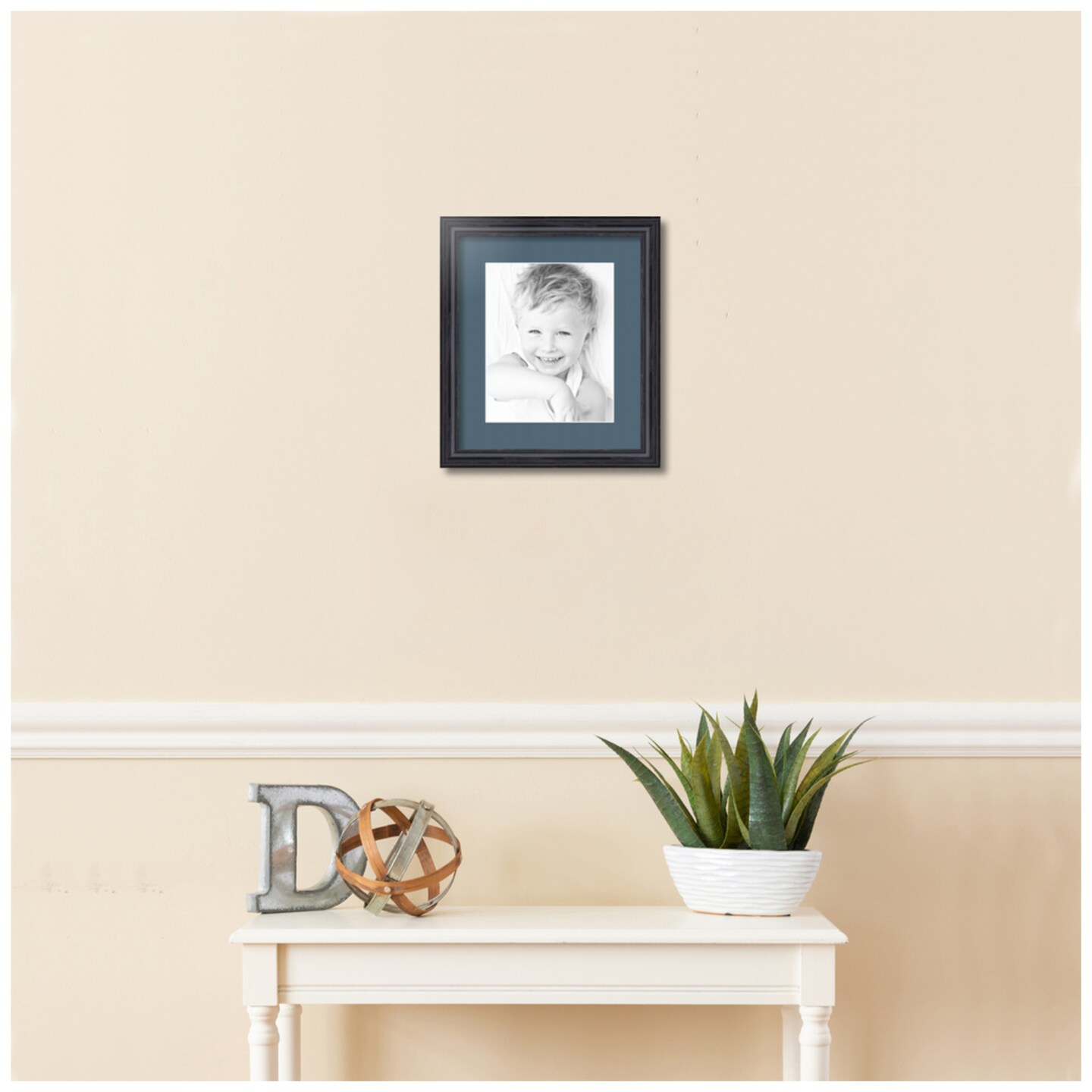 ArtToFrames 12x14" Matted Picture Frame with 8x10" Single Mat Photo Opening Framed in 1.25" Black and 2" Mat (FWM-4083-12x14)