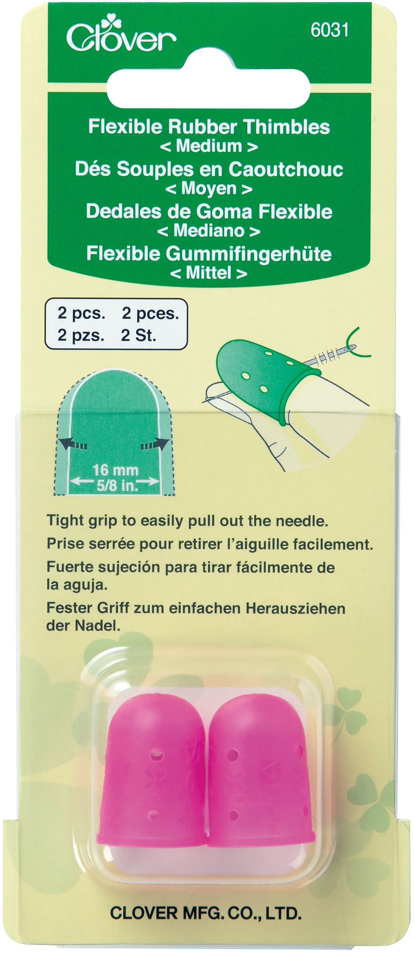 Clover Flexible Rubber Thimble-Medium