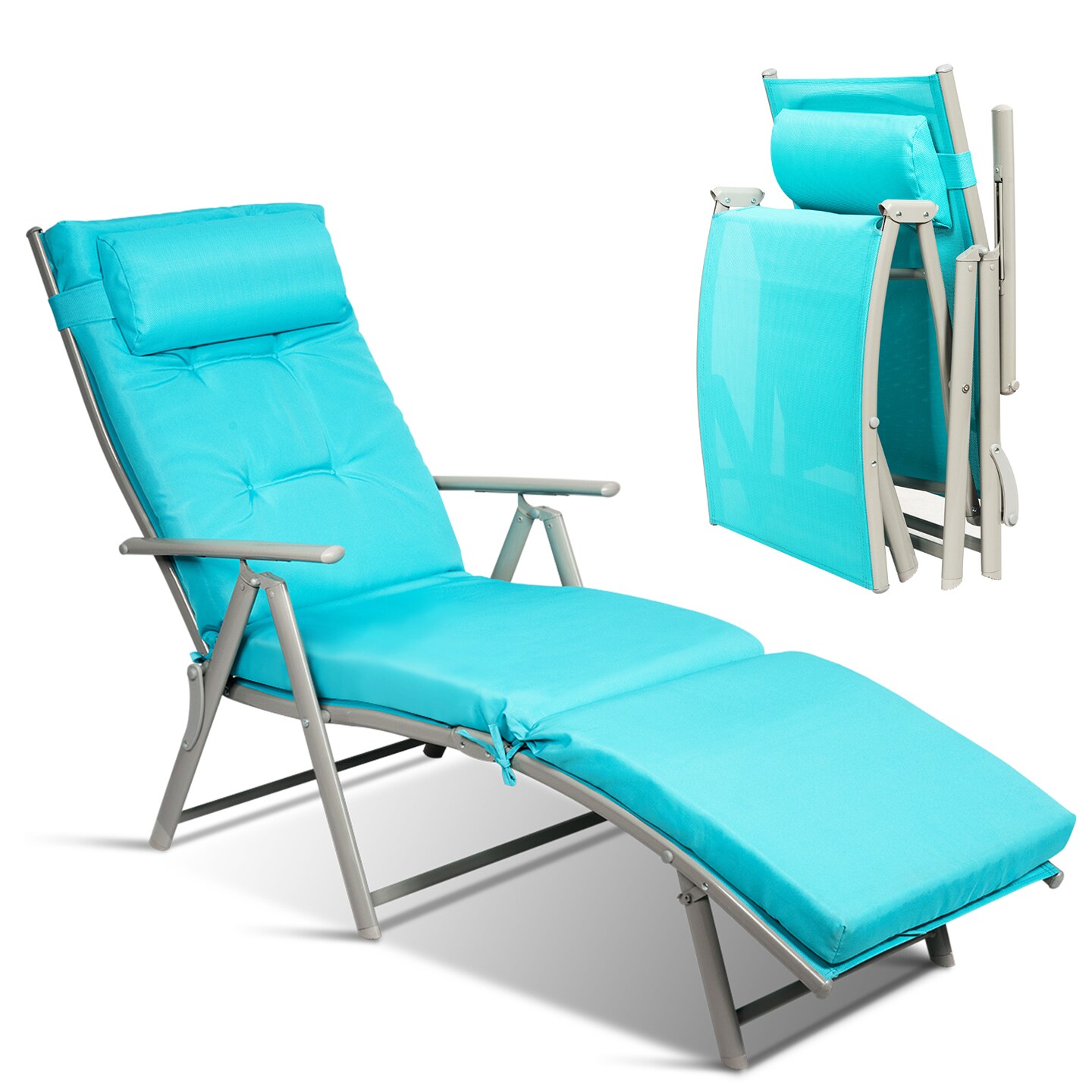 Outdoor Lightweight Folding Chaise Lounge Chair