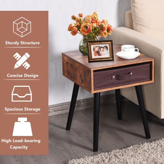 Mid-Century End Accent Bedside Table