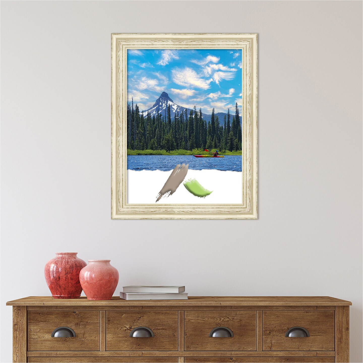 Country White Wash Wood Picture Frame, Photo Frame, Art Frame