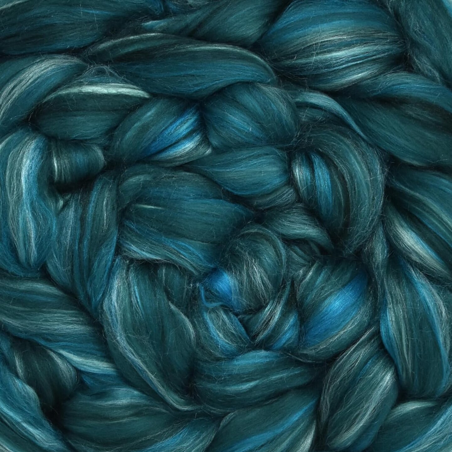 Merino Silk Luxe Tonal Designer Blend. Superfine Merino, Mulberry Silk, Tussah Silk. Top Roving for Spinning or Felting.