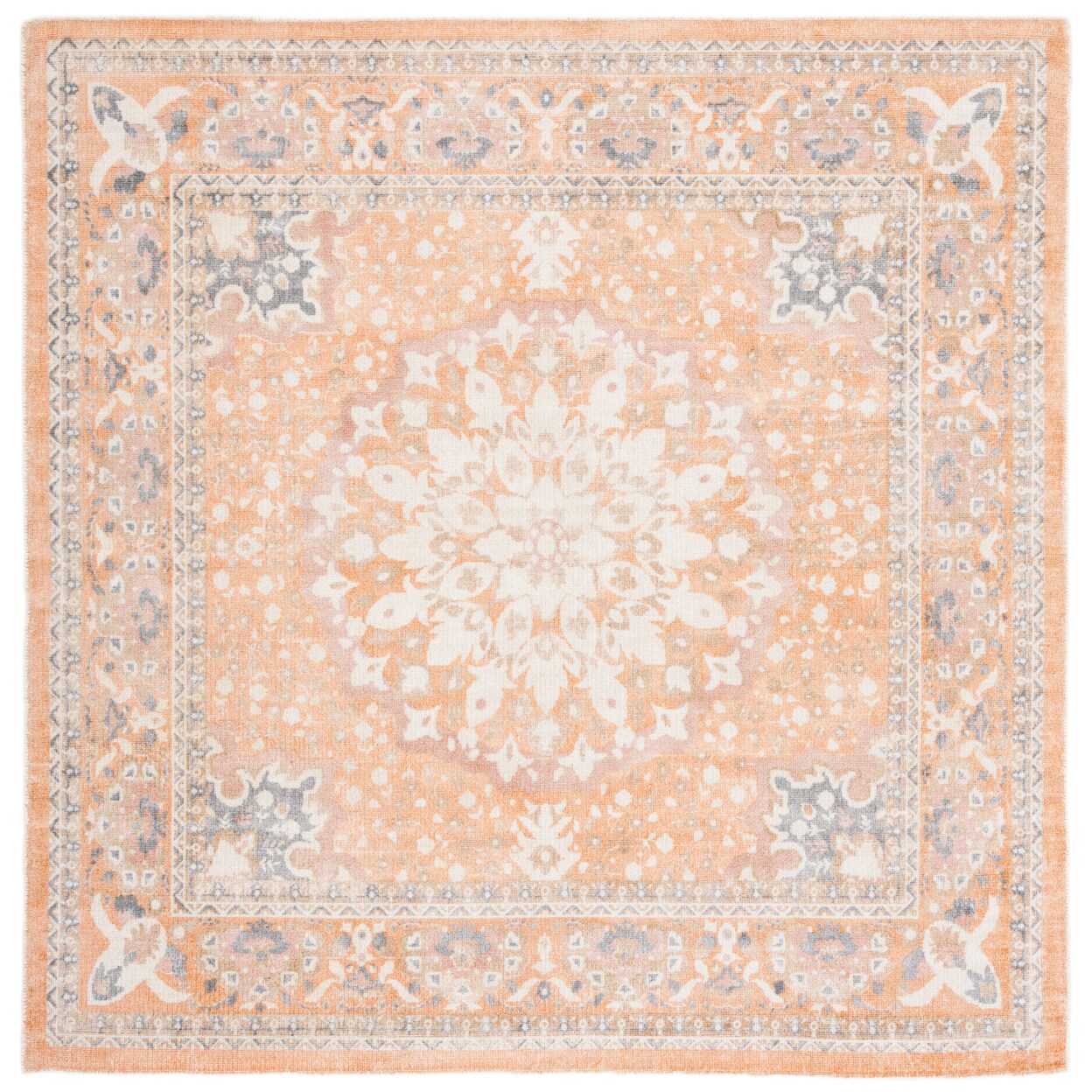 Safavieh Restoration Vintage Rvt710P Rust / Orange Rug Transitional Hand
