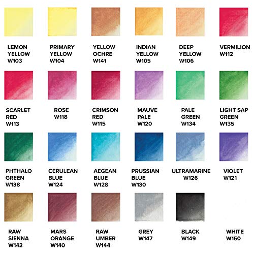 Watercolor Paint 24 Colors Set 12ml/ 0.4oz. - Quality Non Toxic Pigment Paints for Canvas, Fabric, Crafts, and More
