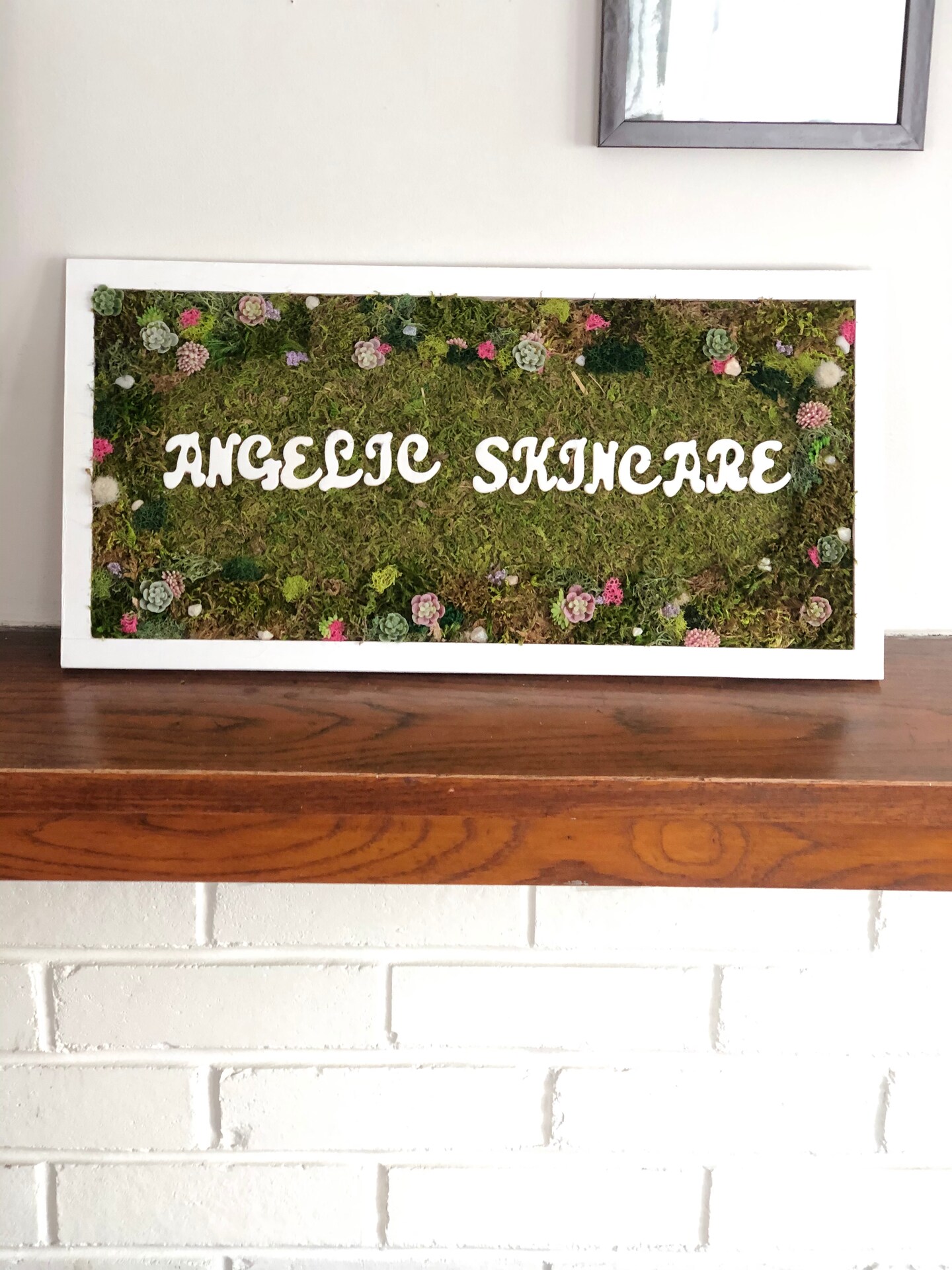 Custom Moss Art Frame with Wood Letters DIY Guide image 6